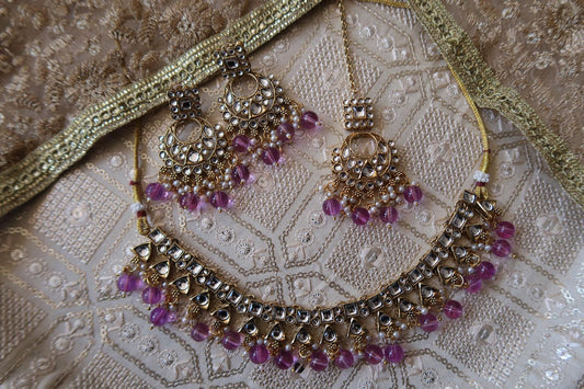 Purple Necklace Set