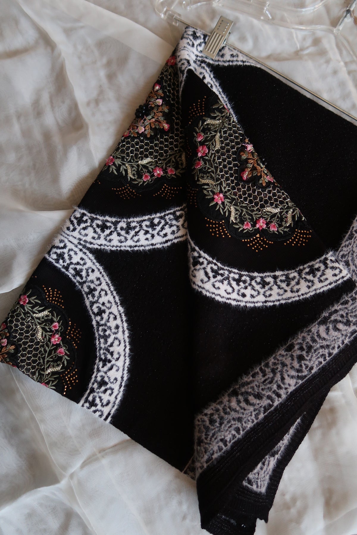 Midnight Black Pashmina Shawl