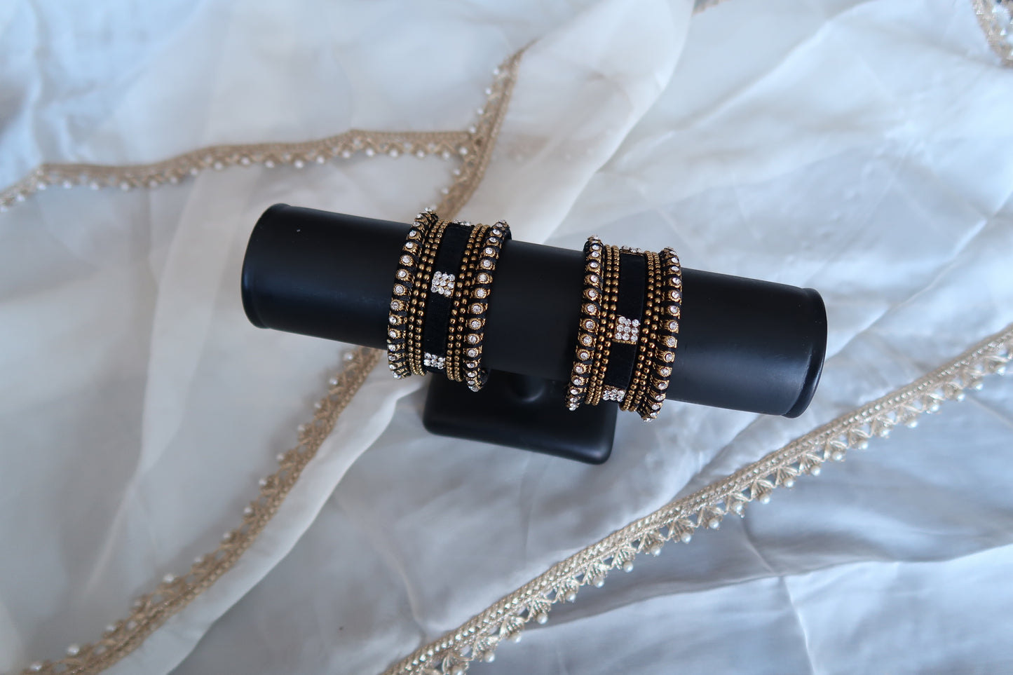 Black Threaded Bangles