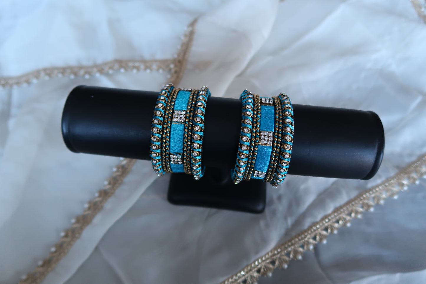 Firozi Threaded Bangles