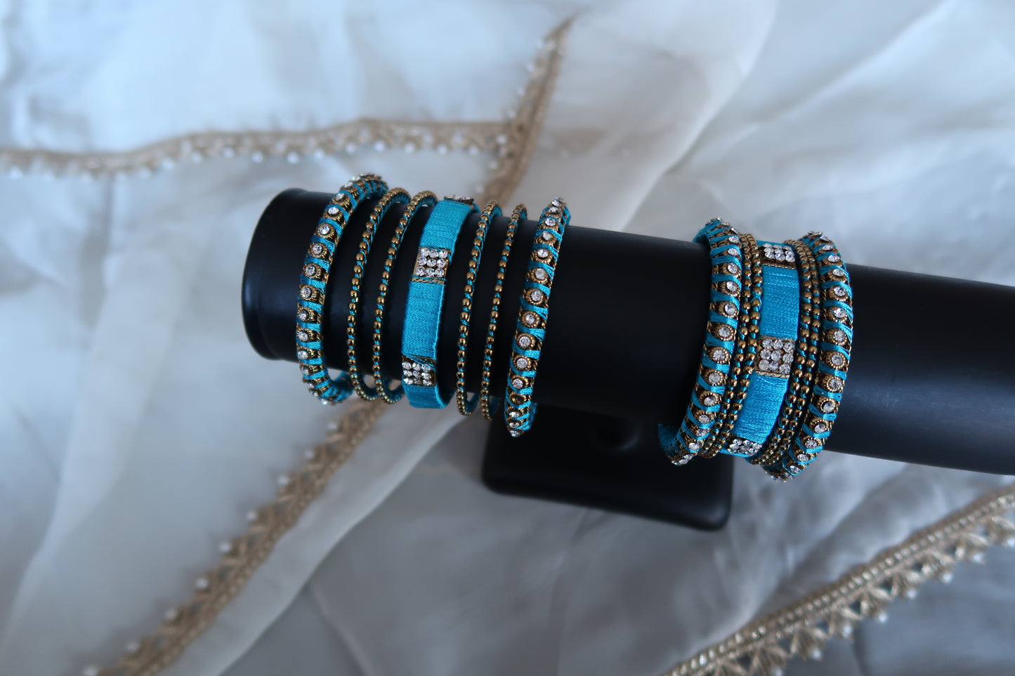 Firozi Threaded Bangles