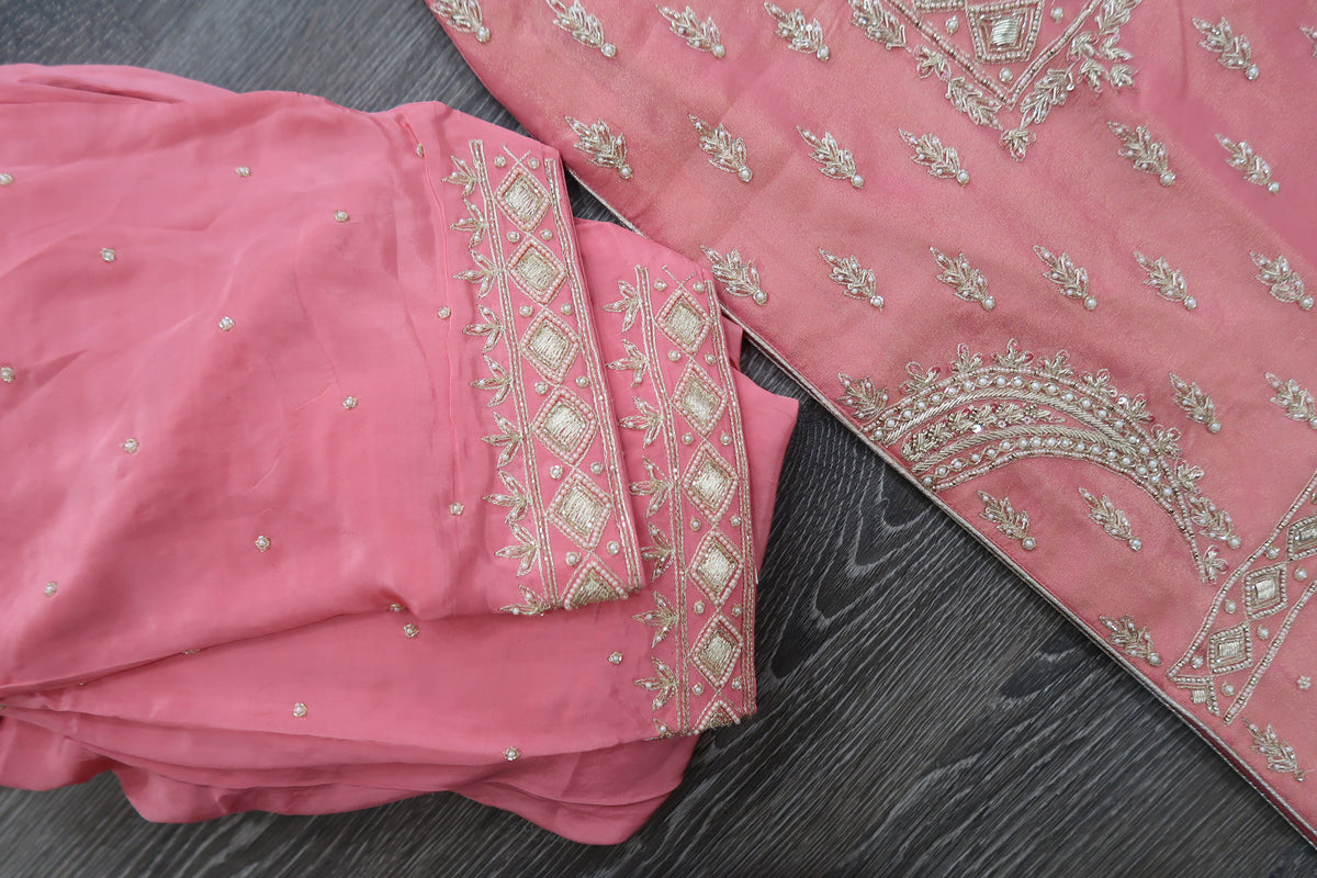 Light Pink Silk Suit