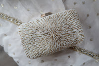 White Bead Clutch