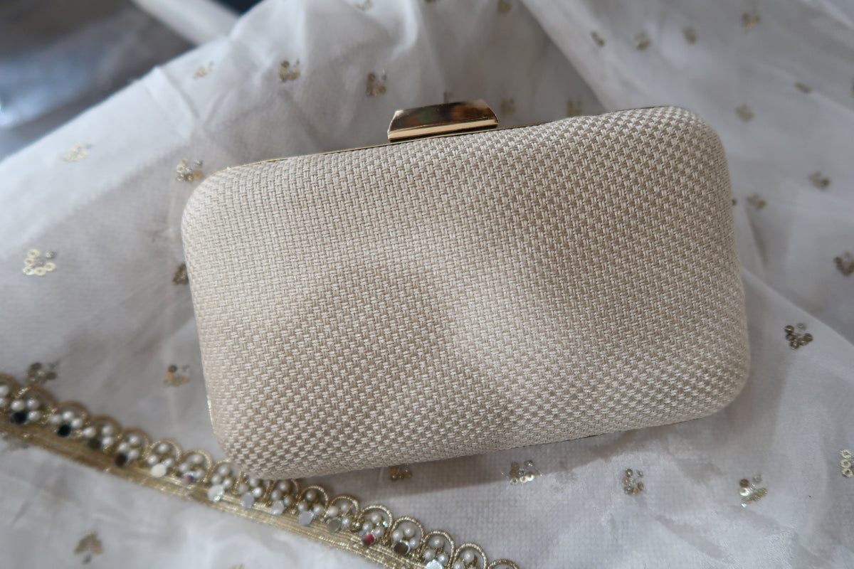 White Bead Clutch