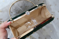 Velvet Green Clutch