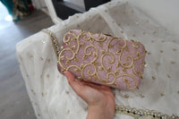 Mauve Velvet Clutch