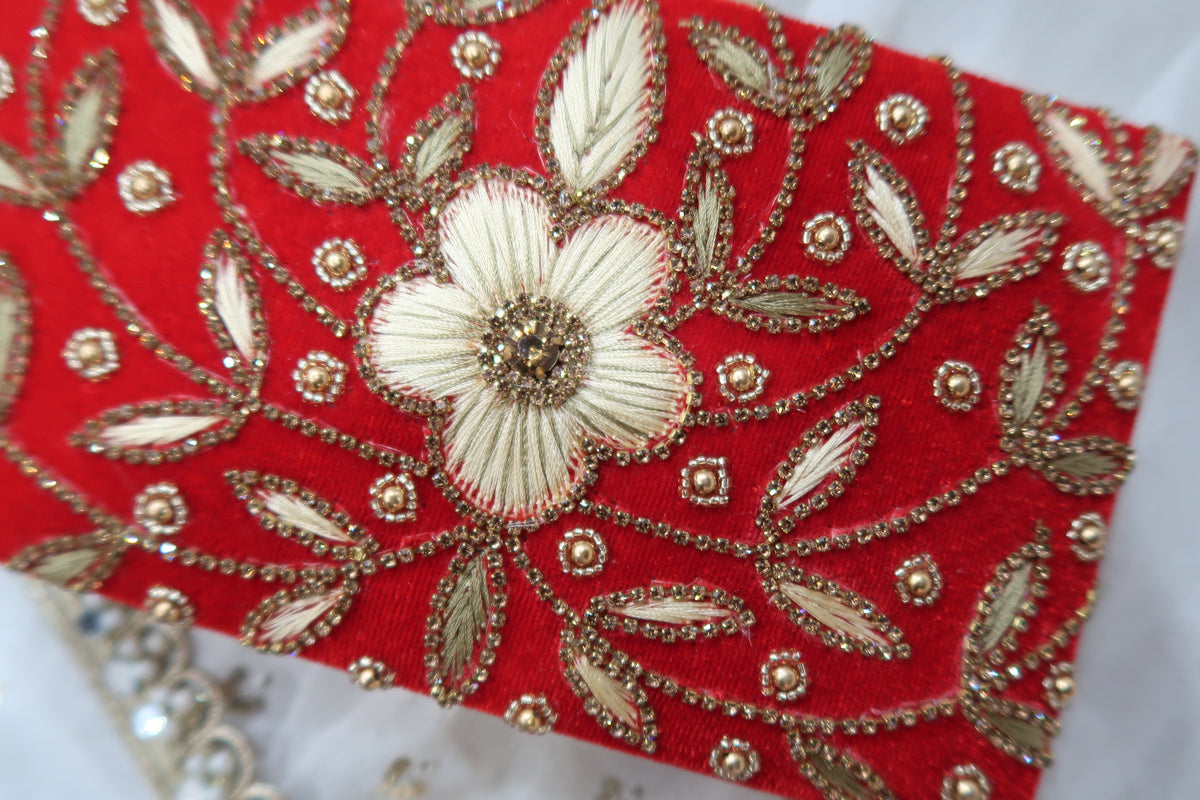 Red Flower Clutch