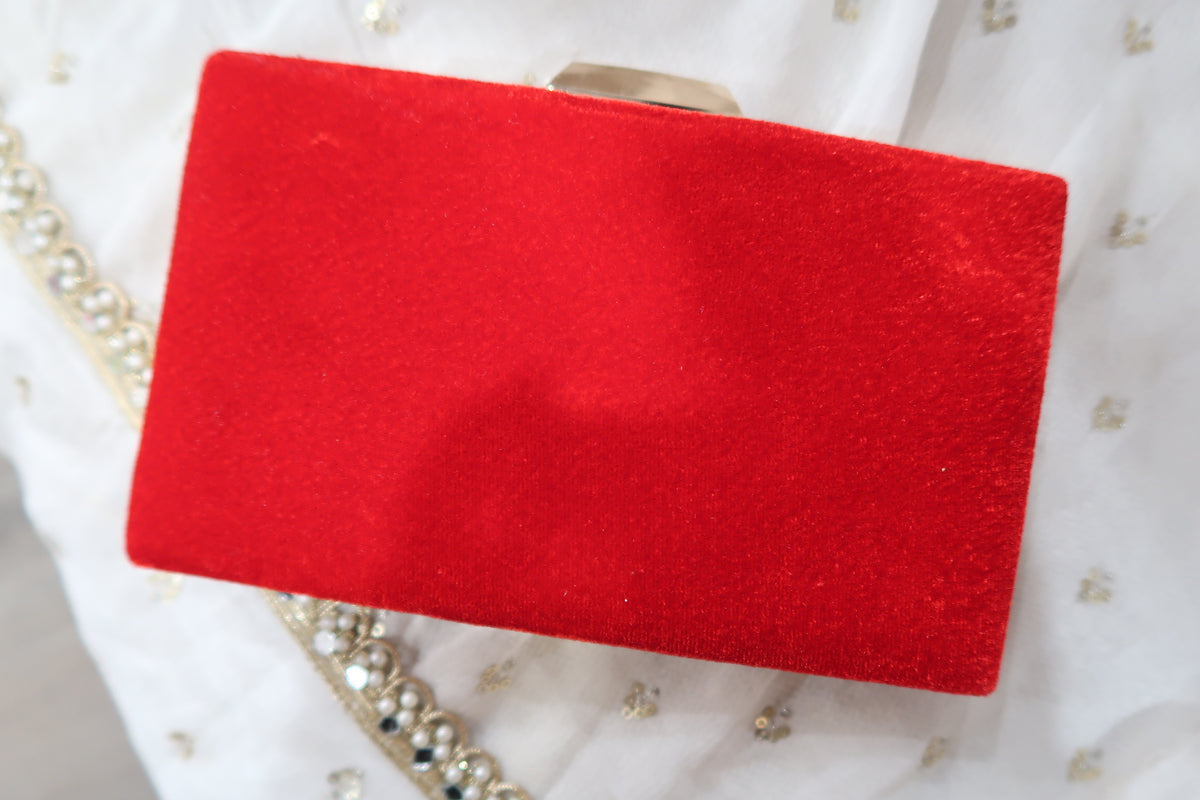 Red Flower Clutch