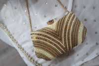 Beaded Gold Chain Bag