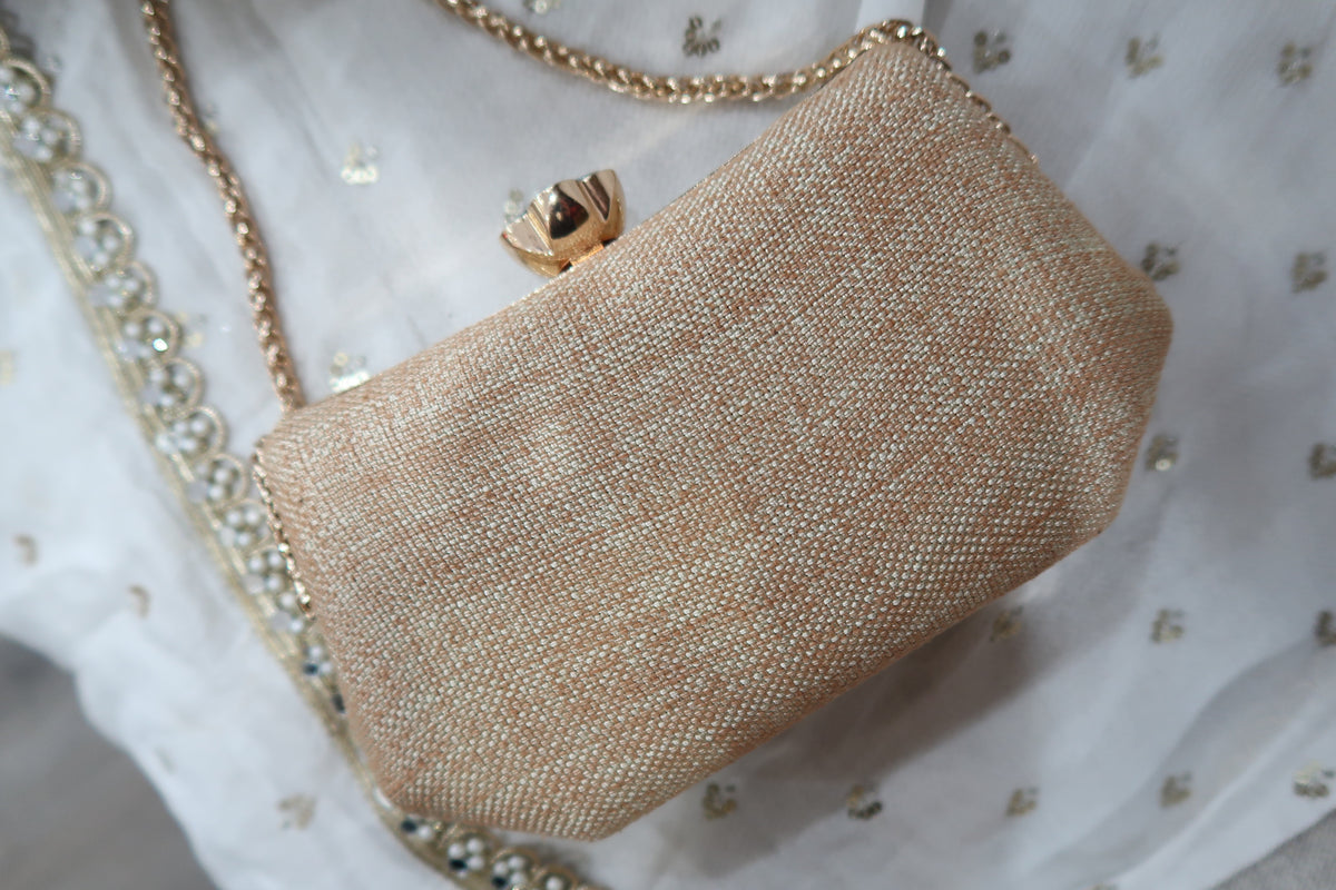 Beaded Gold Chain Bag