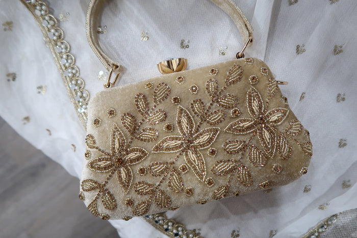 Gold Velvet Bag