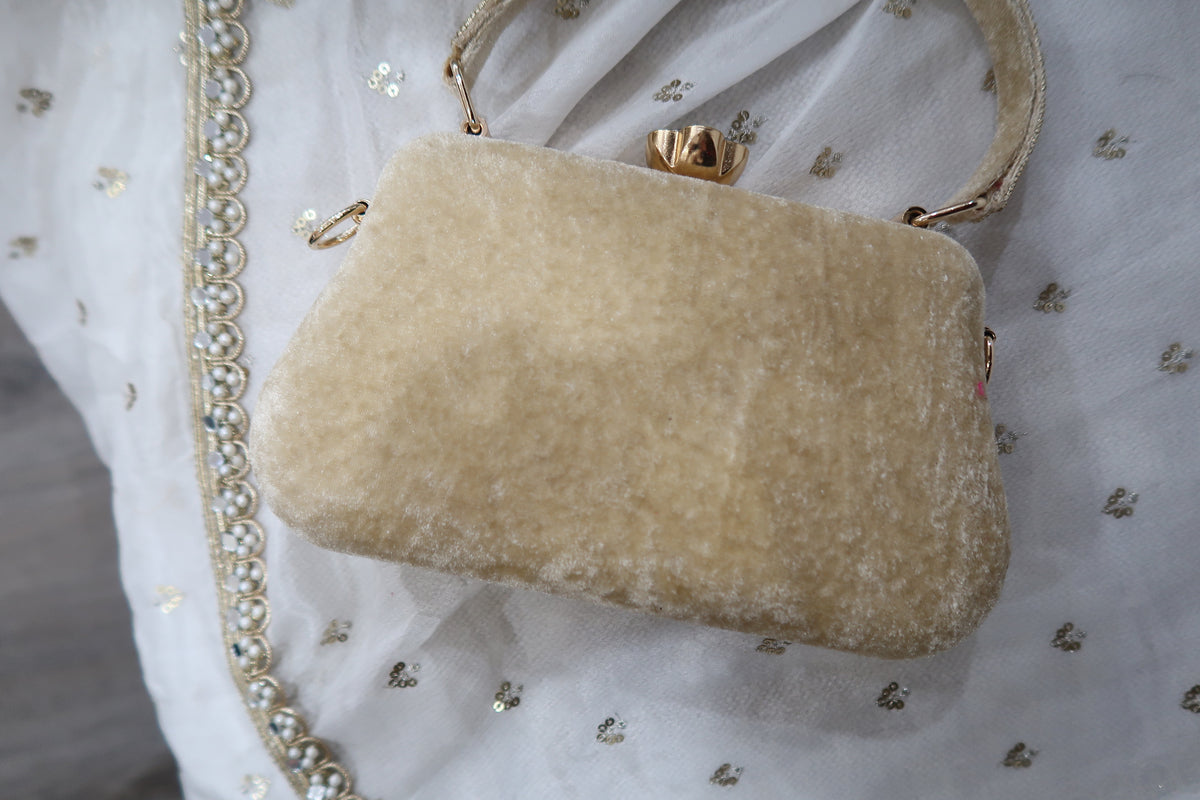 Gold Velvet Bag