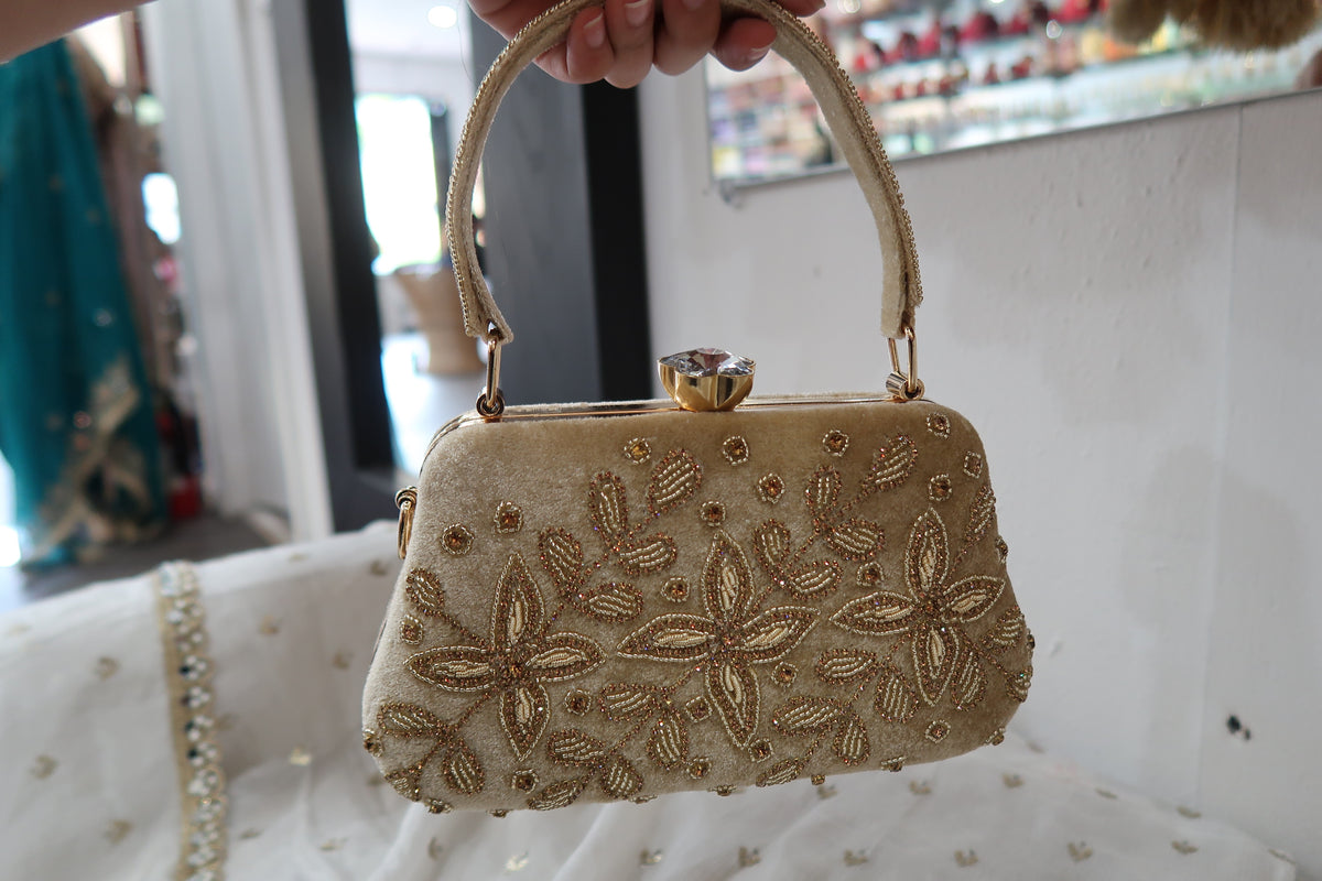 Gold Velvet Bag