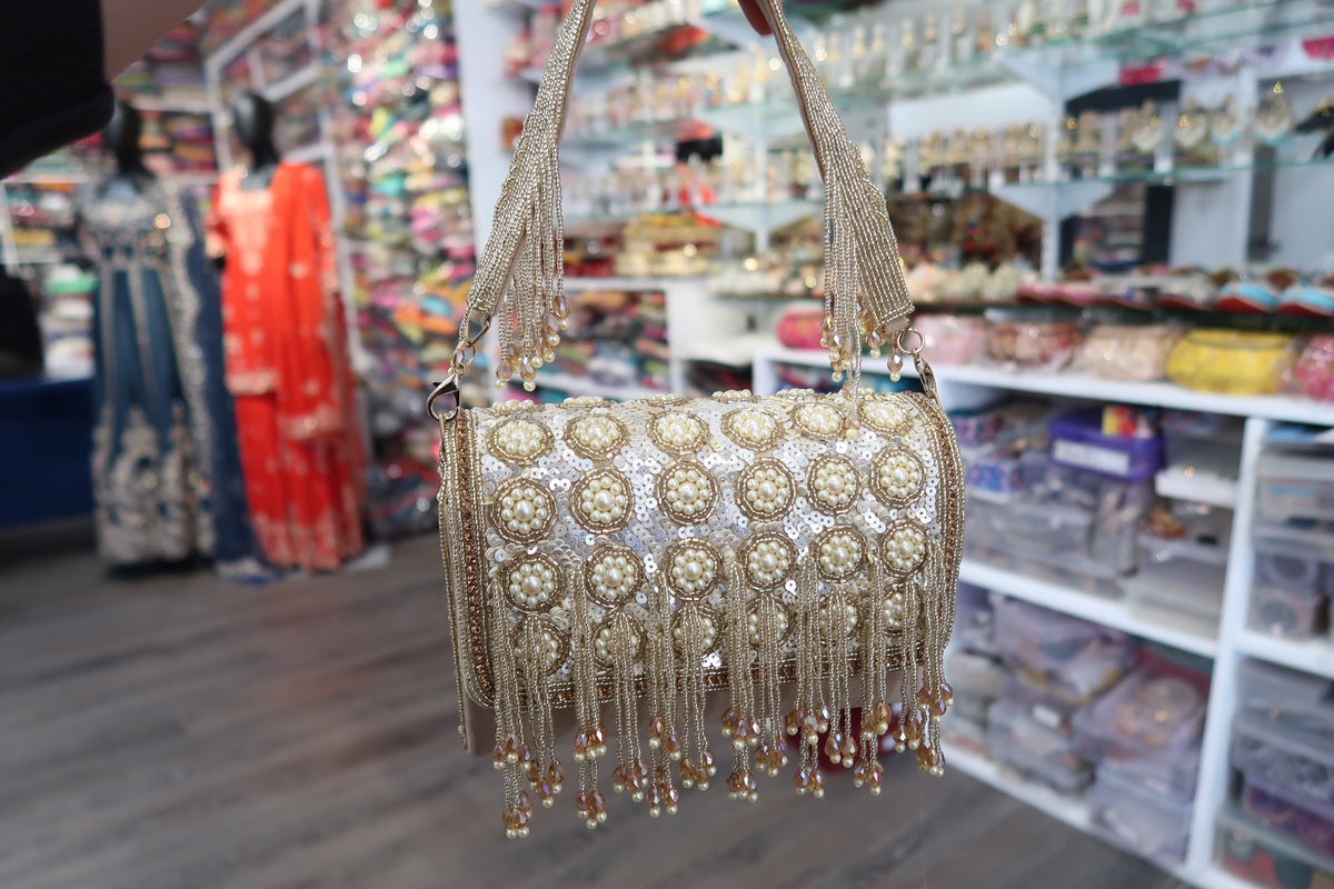 Gold Beaded Bag