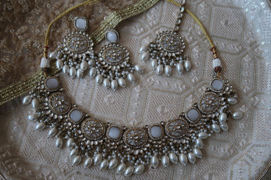 White Necklace Set